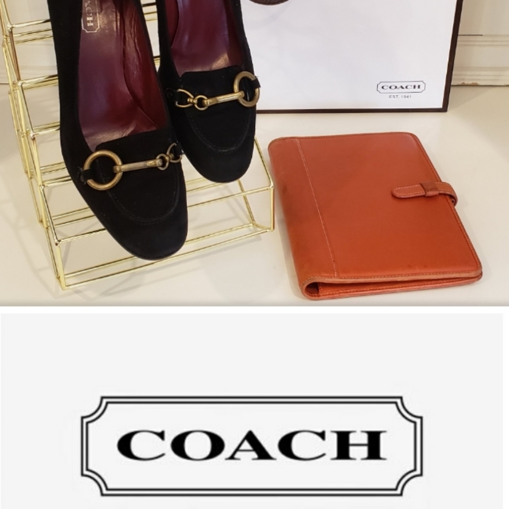 Coach Aubry D 04 Black Suede Pump